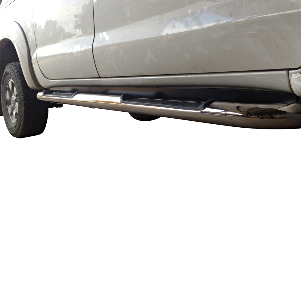 Toyota Hilux Dual Cab Stainless Steel Side Step Rails Running Board OEM