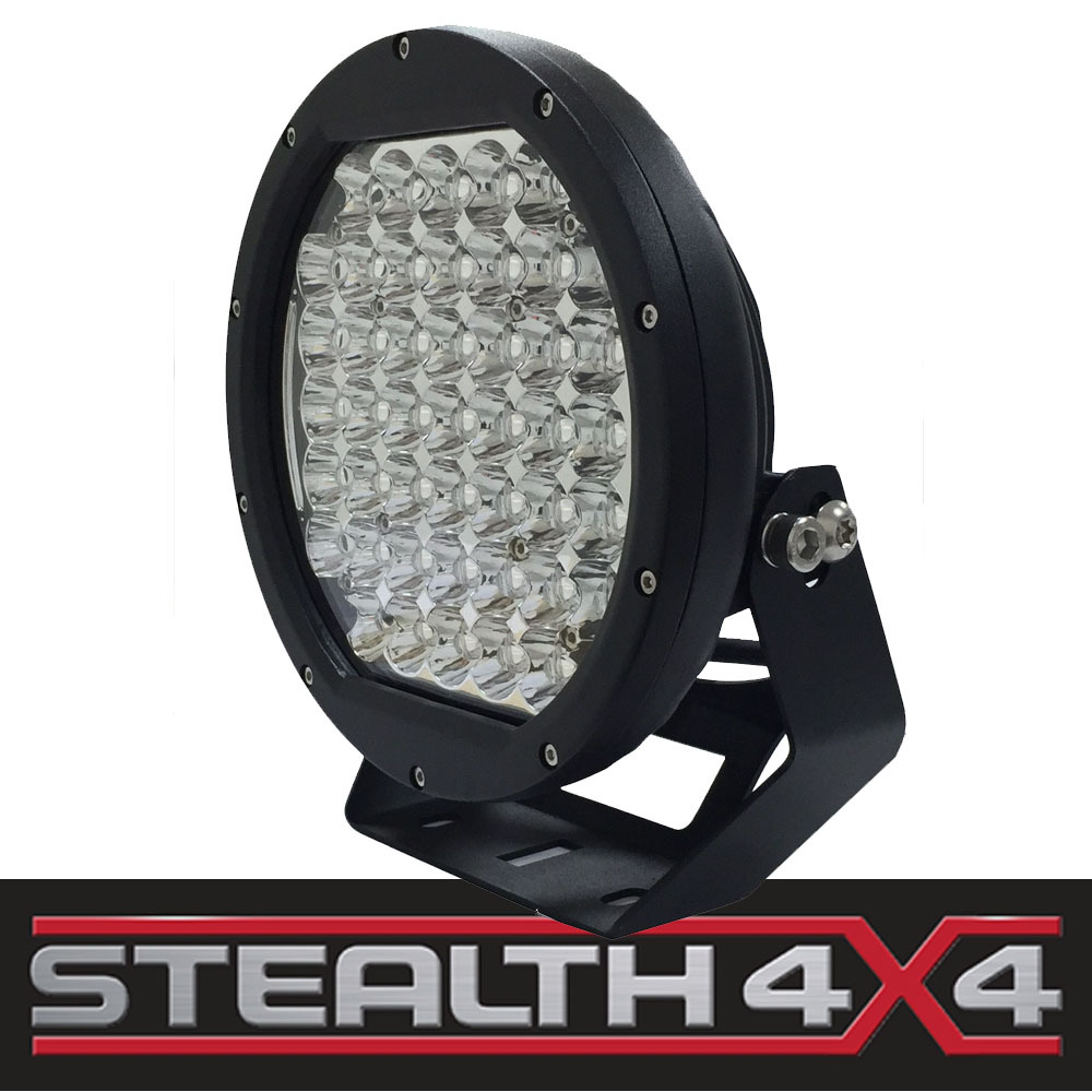 2 x STEALTH 10 inch LED Driving Lights 225W CREE 2 Spot & Spread Covers 4WD 4X4 Stealth 4X4