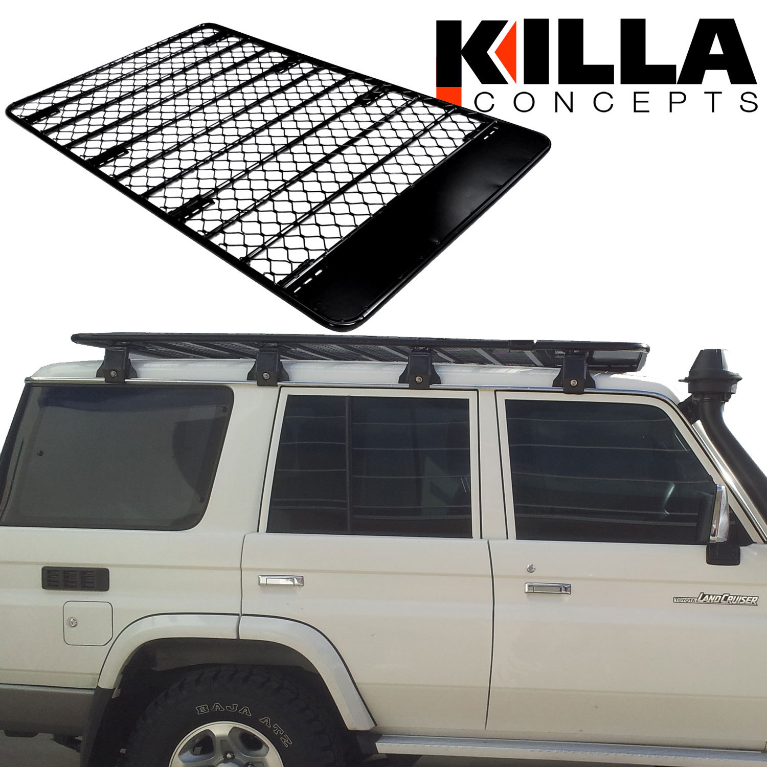 Alloy Roof Rack Landcruiser 76 Series Wagon Low Profile 2 ...