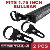 LED Light Bar Spot Light Bracket Pair Suits 1.75 Inch Bull Bar Nudge Bar