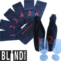 Blind Wine Tasting Kit 6 Numbered Bottle Covers Wine Taste Party Red White Wine