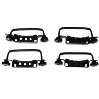 Universal Roof Rack Roof Basket Clamps Set of 4 Steel Plastic with Adjustment