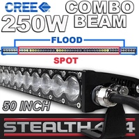 STEALTH 50 Inch 250W Slim Line Light Bar 50 x 5W CREE Combo LED 4x4 4WD Work 