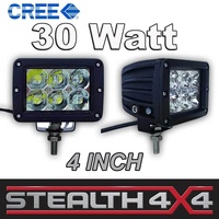 STEALTH 4 inch LED Work Light 30W CREE Spot Beam Light Bar 4WD 4X4 SUV Bobcat
