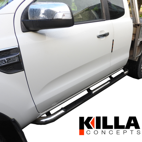 2011-2021 Ford Ranger Extra Cab Stainless Steel Side Step Rails Running Board XL XLT XL Plus